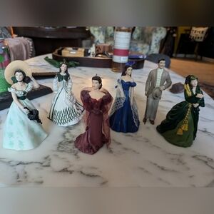 Gone with the Wind Hallmark Ornament Bundle (6) with DVD Excellent Condition